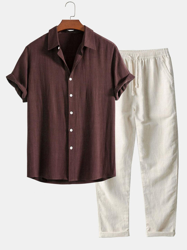 Aguero | Linen Polo & Trouser Set