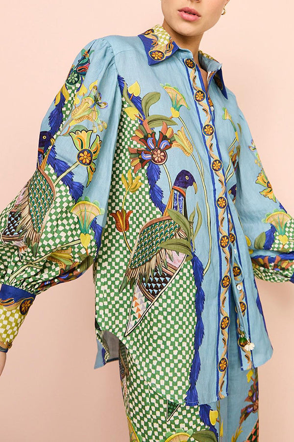Heaven Bird Balloon Sleeve Shirt