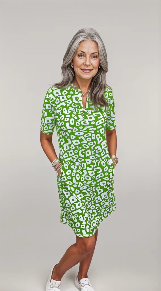 Jeanlie - Abstract Print Dress
