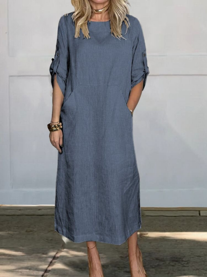 Colleen - Elegant Pocket Midi Dress