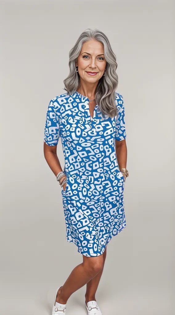 Jeanlie - Abstract Print Dress