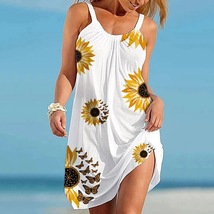 Evelyn - Chic Sunflower Dress