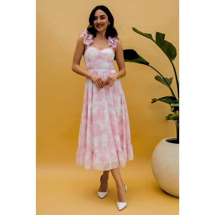 Sarah - Ruffled Midi Dress