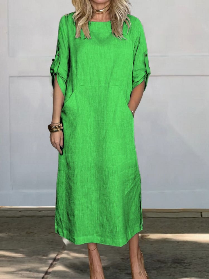 Colleen - Elegant Pocket Midi Dress