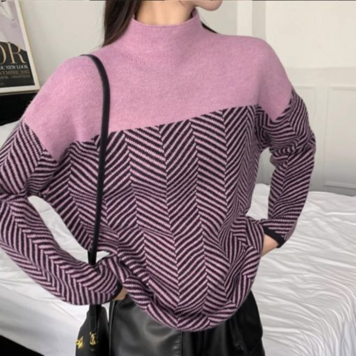 Zaria - Luxe Chevron Sweater