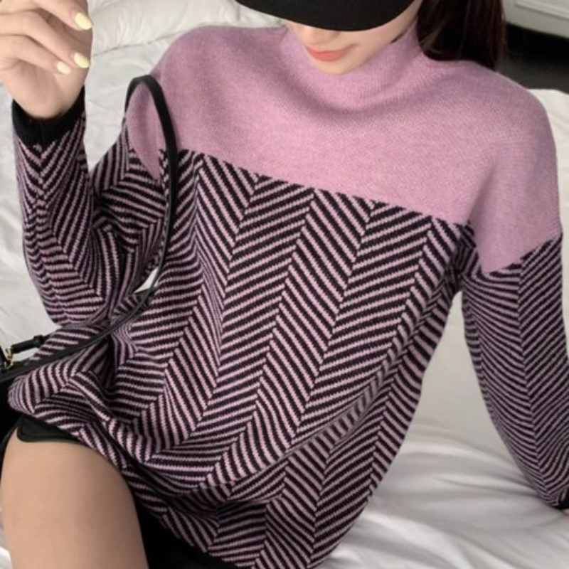 Zaria - Luxe Chevron Sweater