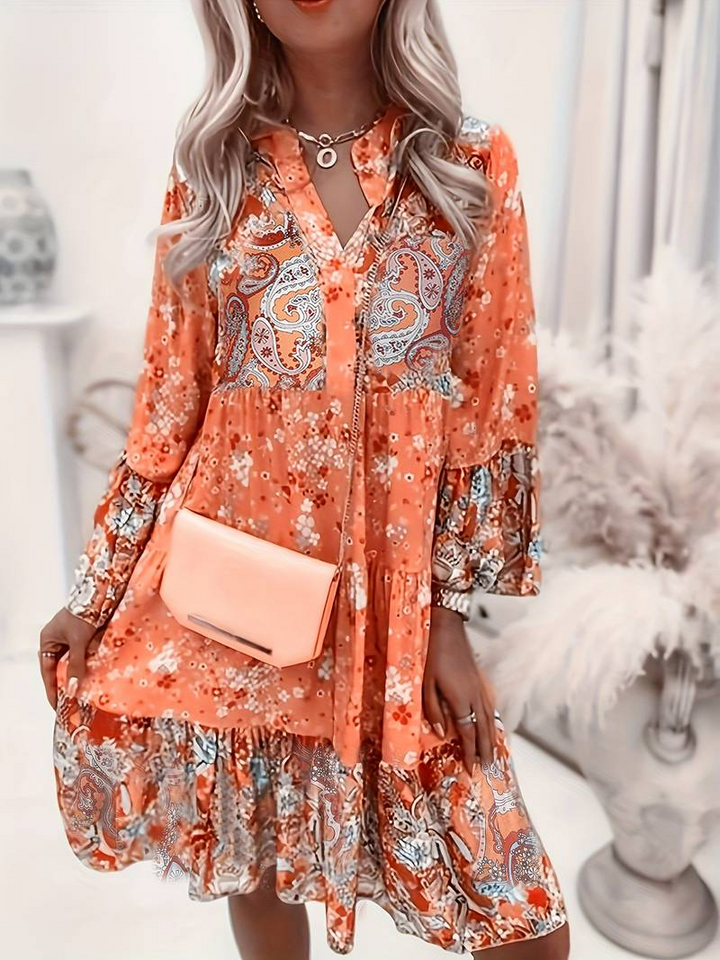Ashley - Printed Boho Dress