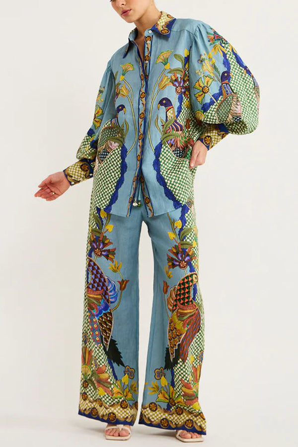 Heaven Bird Balloon Sleeve Shirt