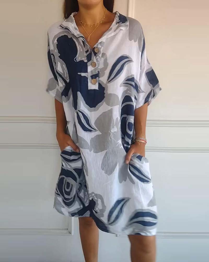 Clementine - Floral Shirt Dress