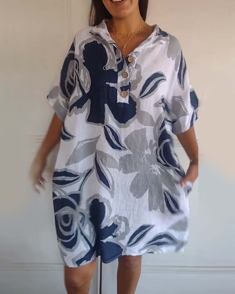 Clementine - Floral Shirt Dress
