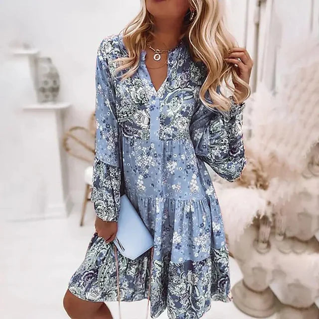 Ashley - Printed Boho Dress