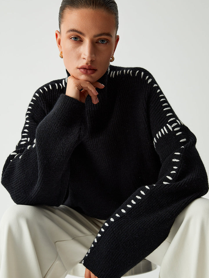 Alexiah - Chic Stitch-Detail Sweater