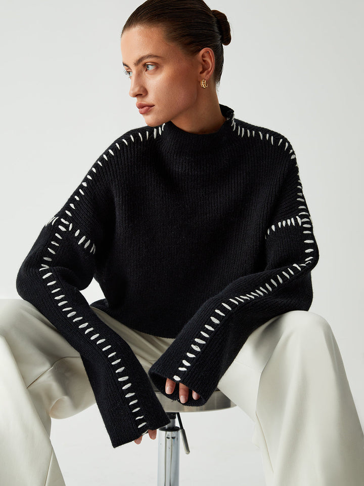 Alexiah - Chic Stitch-Detail Sweater