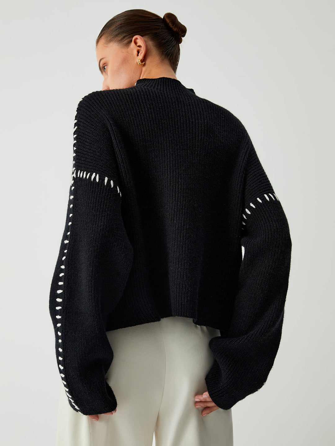 Alexiah - Chic Stitch-Detail Sweater