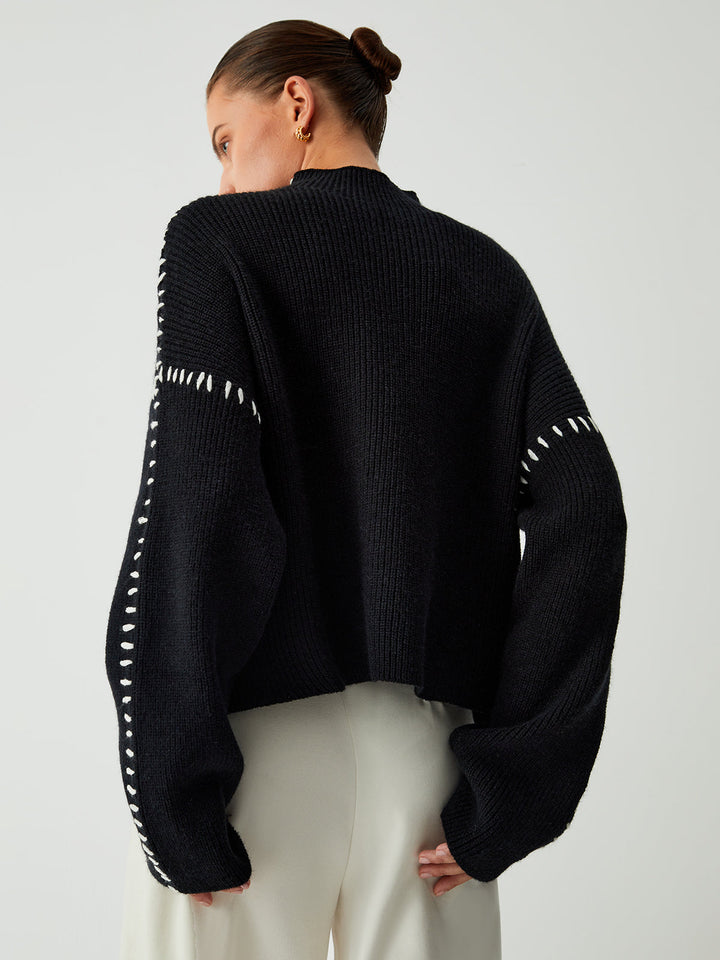 Alexiah - Chic Stitch-Detail Sweater