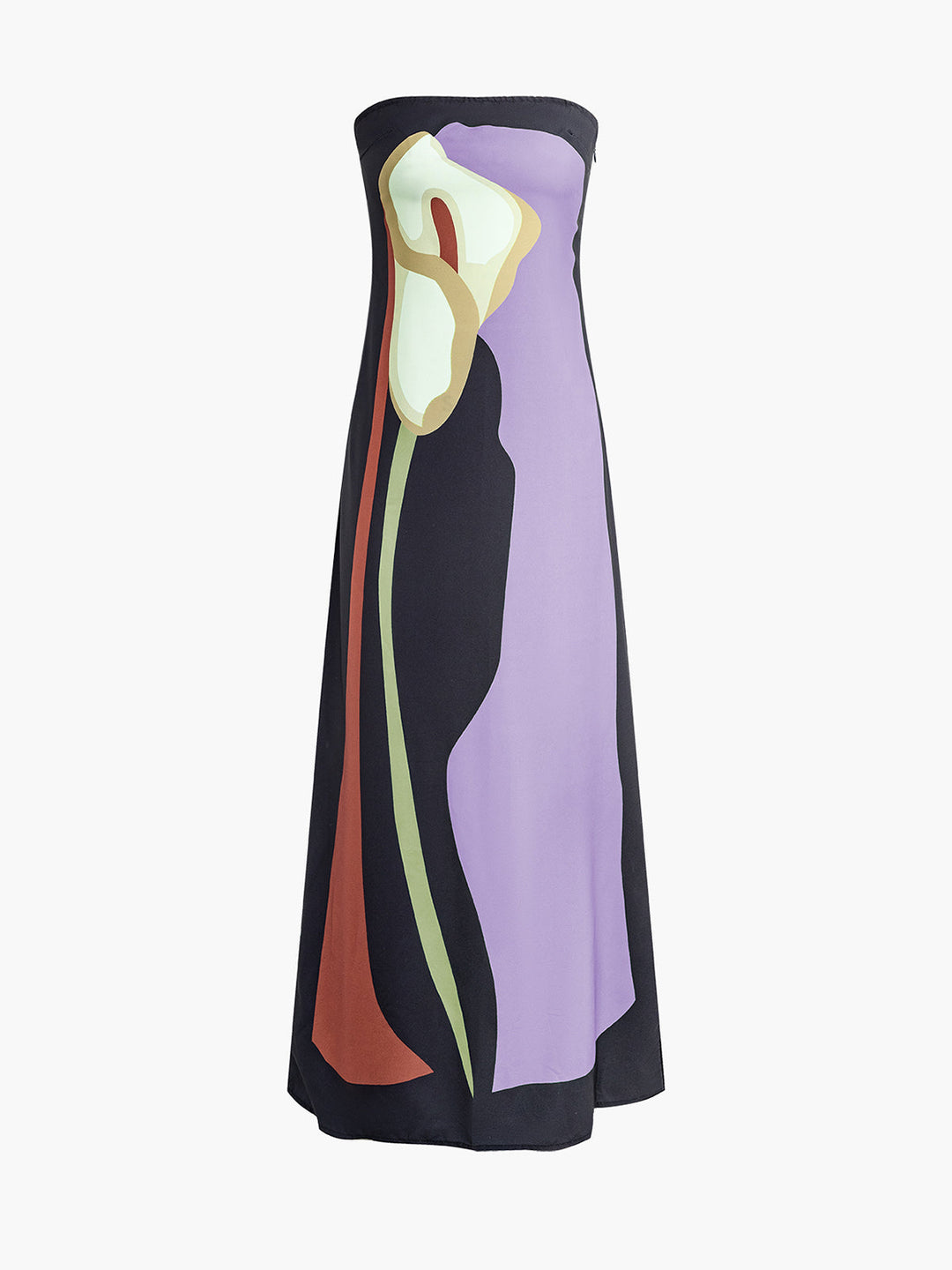 Lilia - Abstract Strapless Maxi Dress