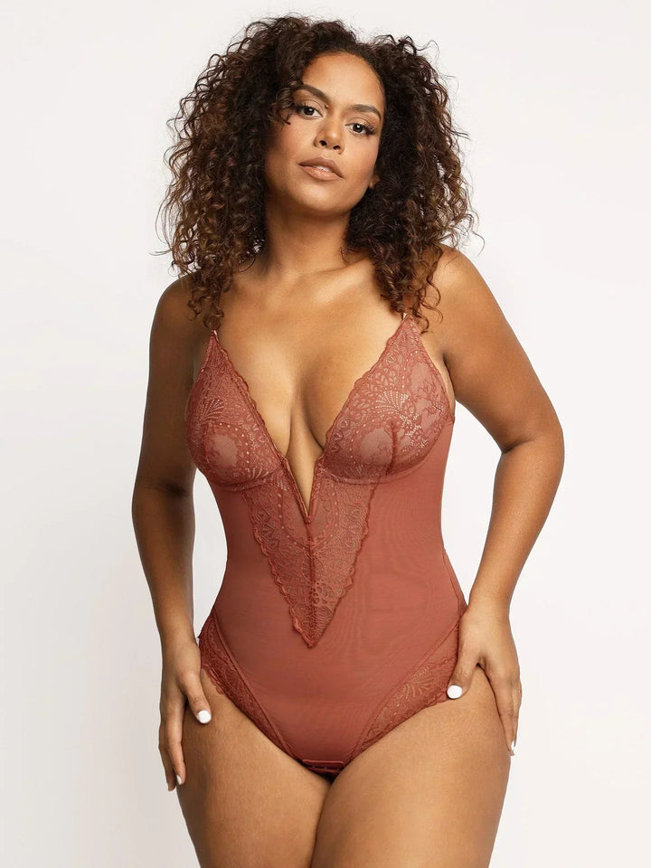Aiah - Deep V Lingerie Bodysuit