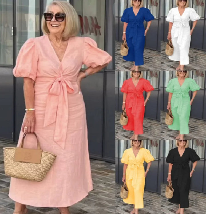 Shayla - Elegant V-Neck Dress