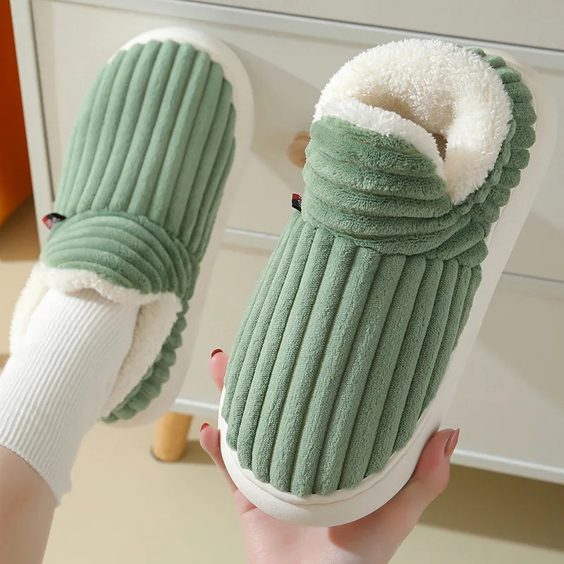 Evshine soft winter slippers – cozy plush for women & warm cotton comfort