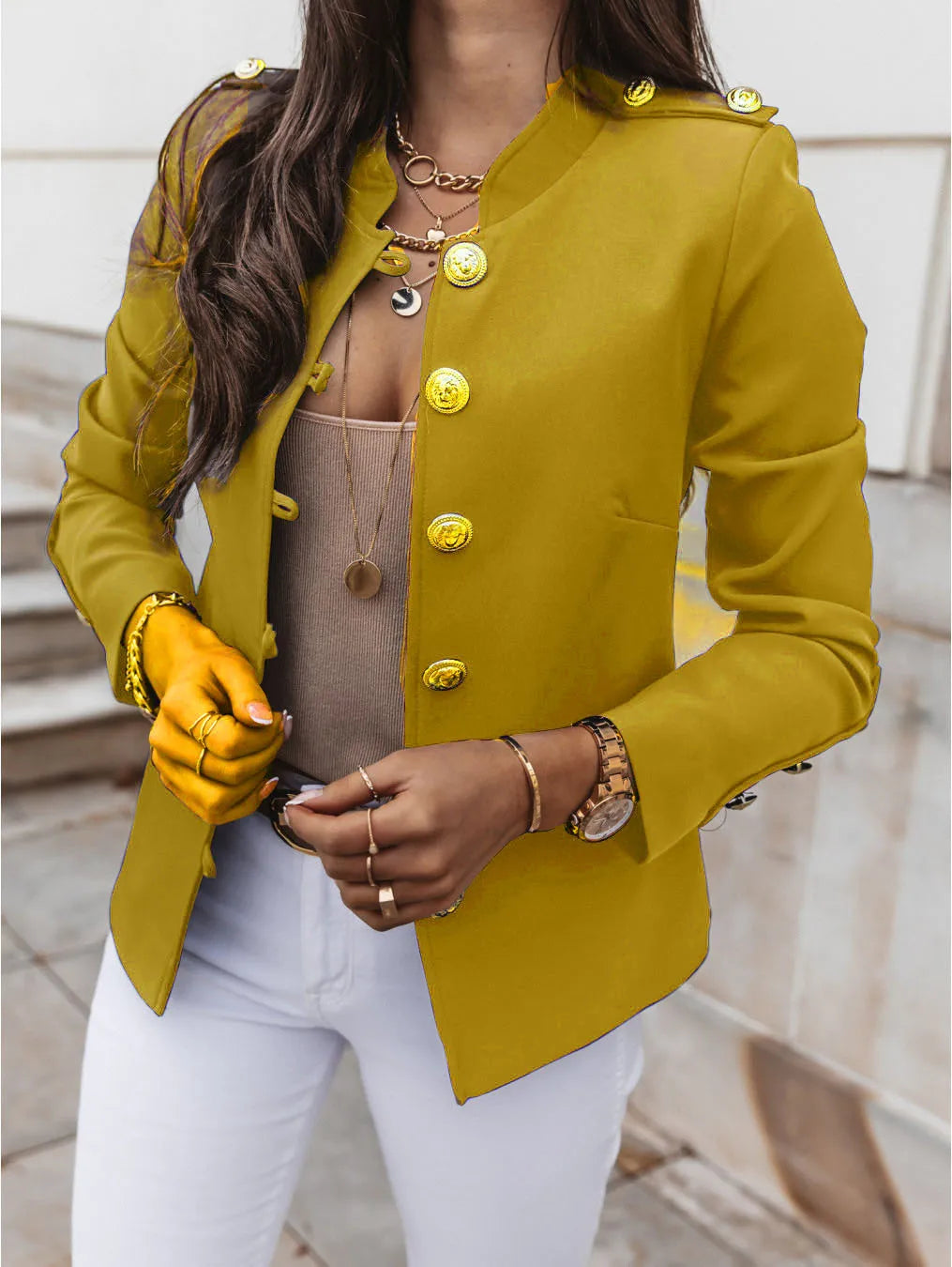 Herra - Elegant Buttoned Jacket