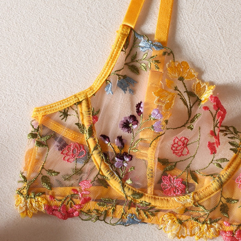 Honey - Floral Lingerie Set