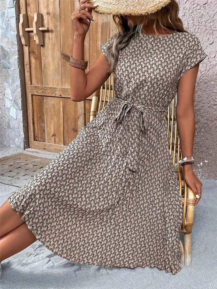Pleated Lace Dress