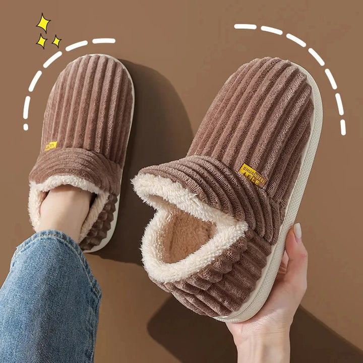 Evshine soft winter slippers – cozy plush for women & warm cotton comfort