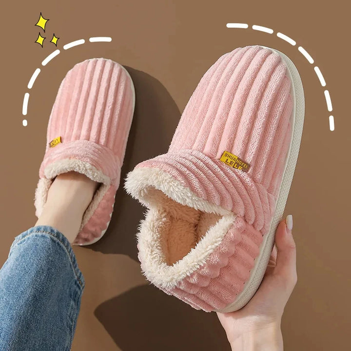 Evshine soft winter slippers – cozy plush for women & warm cotton comfort
