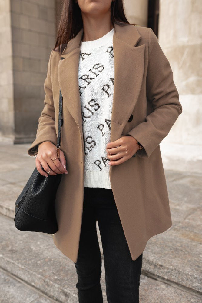 Elianna - Classic Double-Breasted Coat