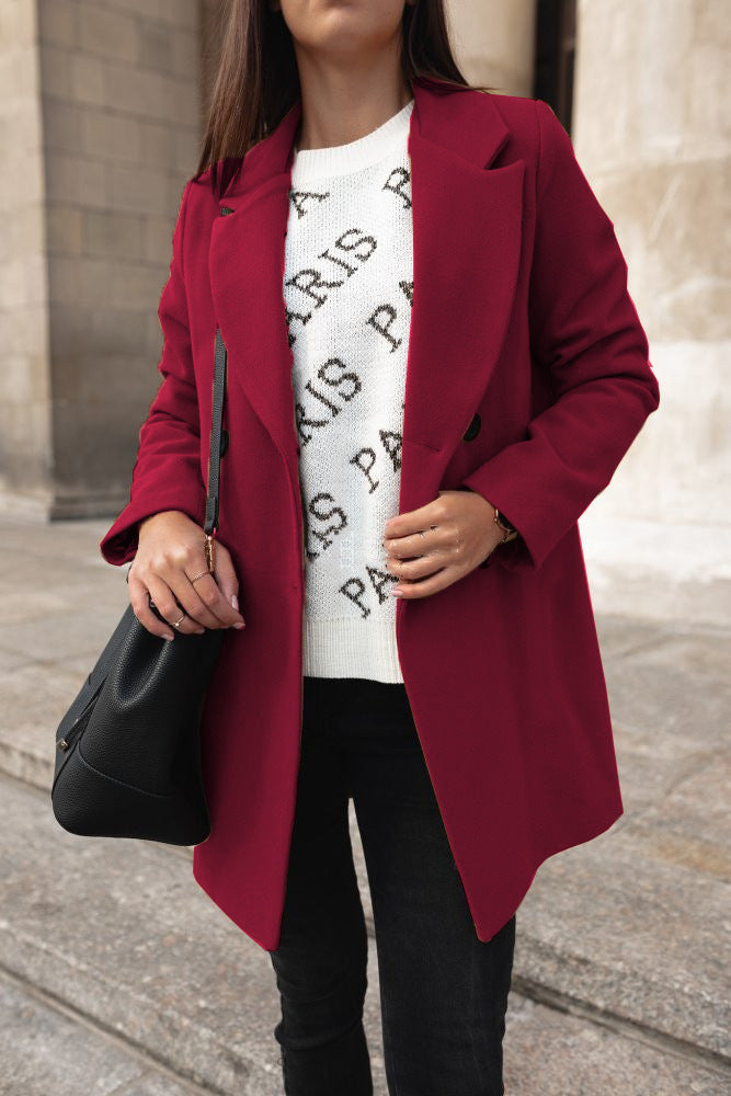 Elianna - Classic Double-Breasted Coat