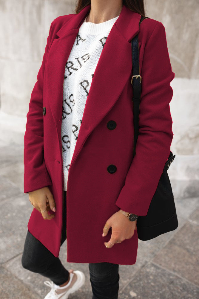 Elianna - Classic Double-Breasted Coat