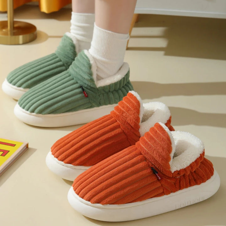 Evshine soft winter slippers – cozy plush for women & warm cotton comfort