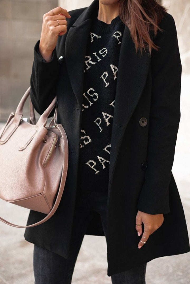 Elianna - Classic Double-Breasted Coat