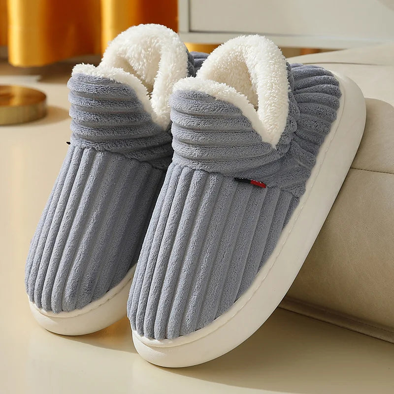 Evshine soft winter slippers – cozy plush for women & warm cotton comfort