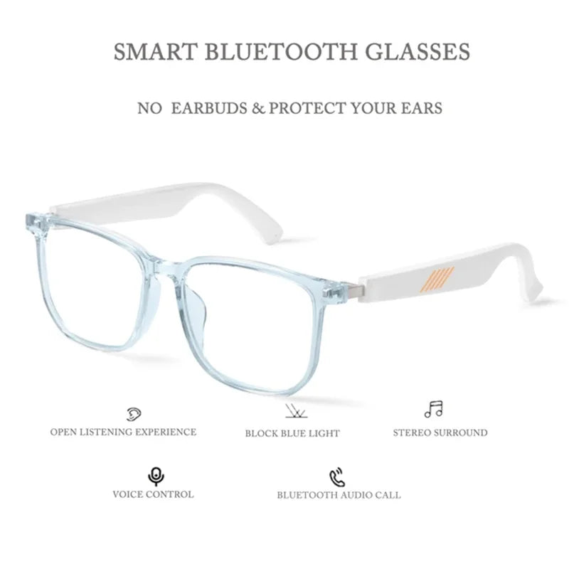 Smart Bluetooth glasses with mic, speakers, and hands-free calling