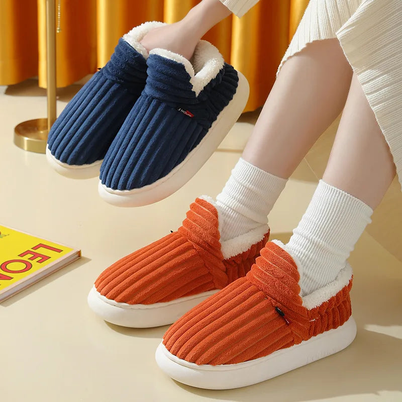 Evshine soft winter slippers – cozy plush for women & warm cotton comfort
