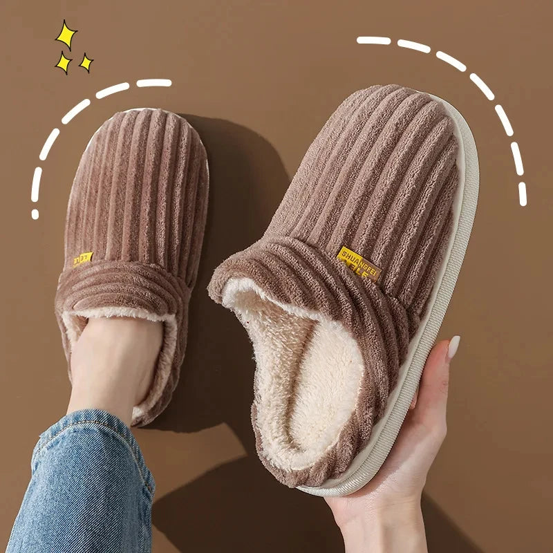 Evshine soft winter slippers – cozy plush for women & warm cotton comfort