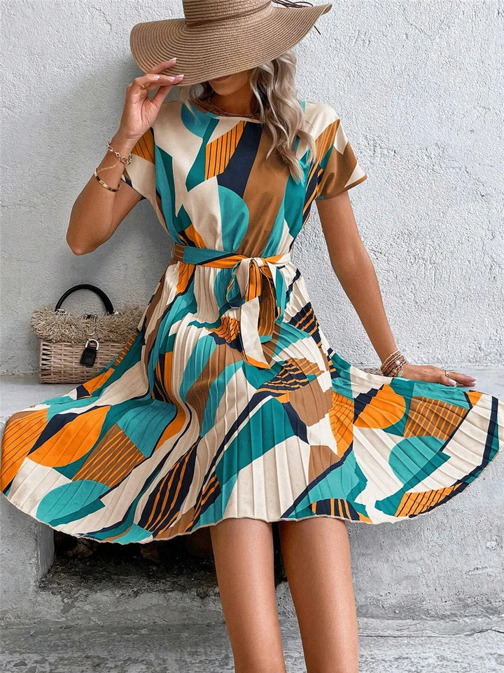 Pleated Lace Dress