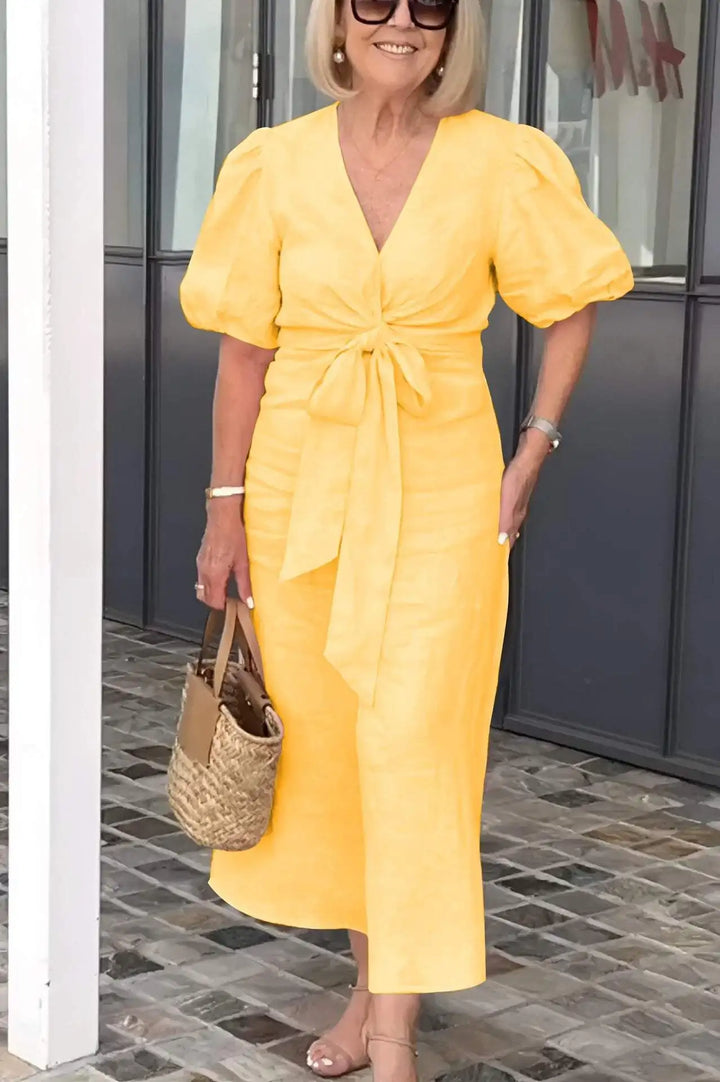 Shayla - Elegant V-Neck Dress