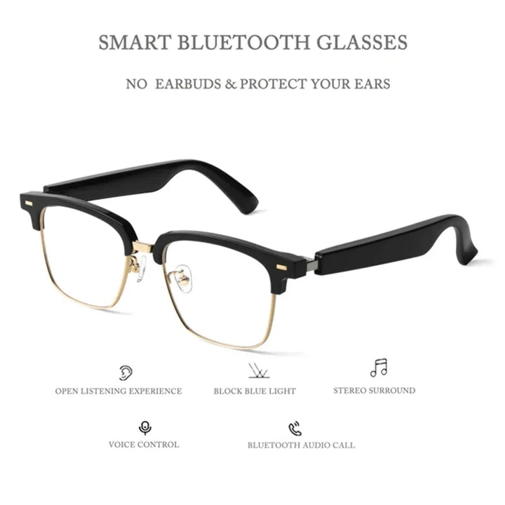 Smart Bluetooth glasses with mic, speakers, and hands-free calling