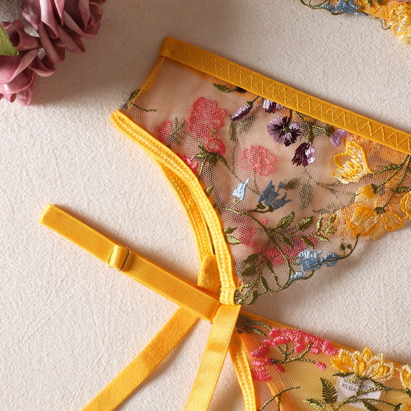 Honey - Floral Lingerie Set