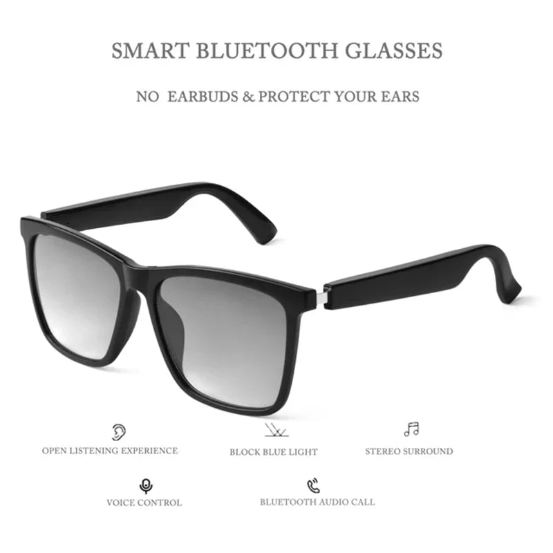 Smart Bluetooth glasses with mic, speakers, and hands-free calling
