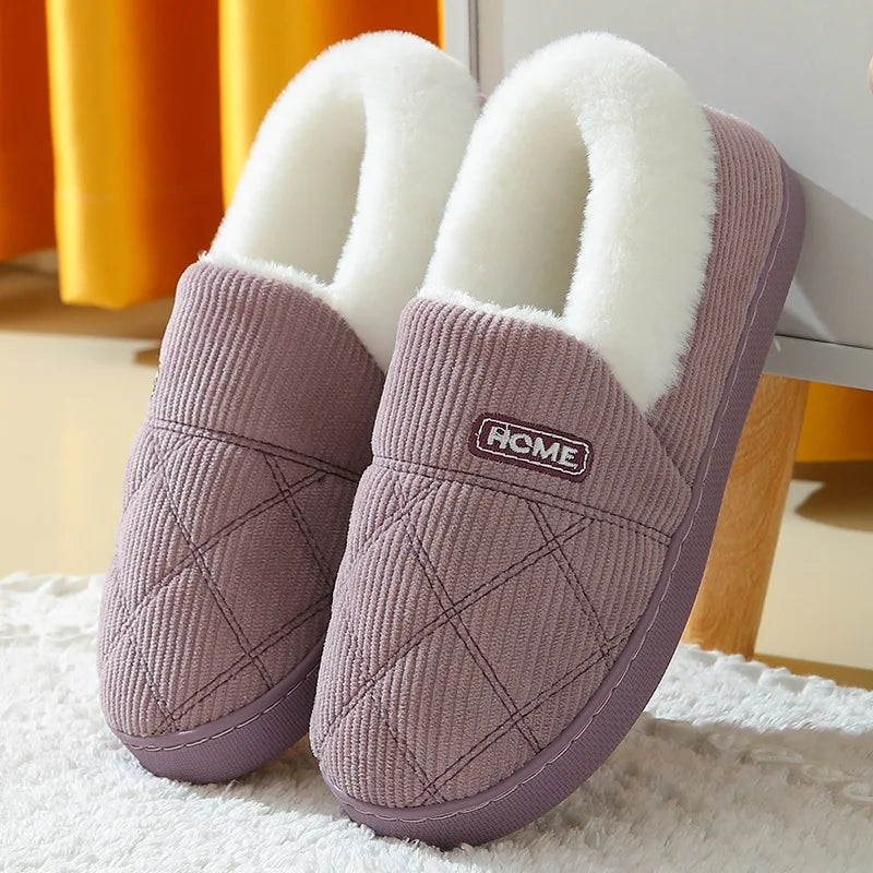 Evshine soft winter slippers – cozy plush for women & warm cotton comfort