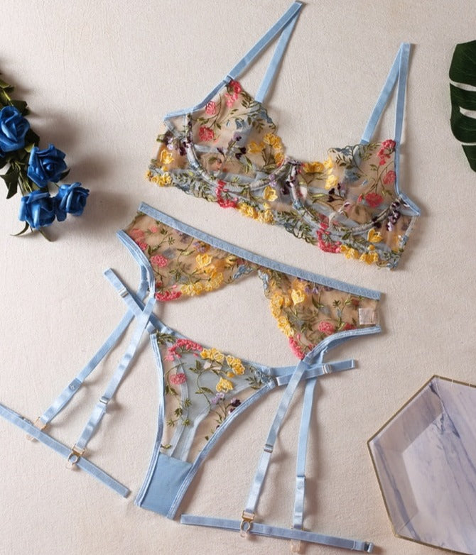 Honey - Floral Lingerie Set