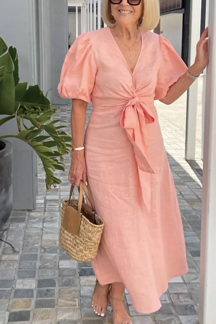 Shayla - Elegant V-Neck Dress