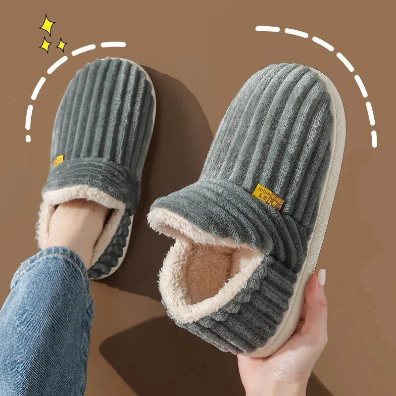 Evshine soft winter slippers – cozy plush for women & warm cotton comfort