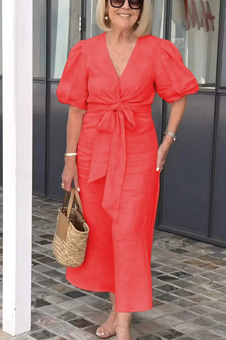 Shayla - Elegant V-Neck Dress