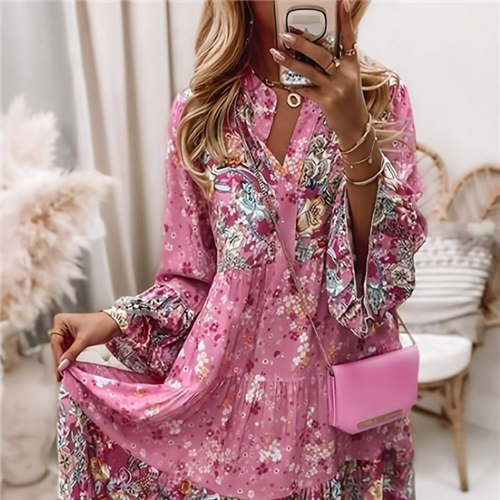 Ashley - Printed Boho Dress
