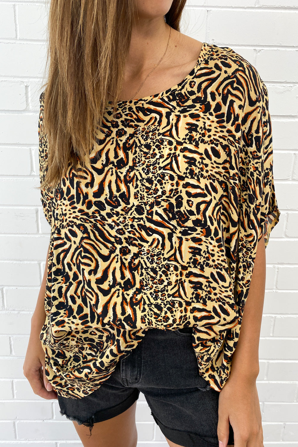 Basic Drape Print Top