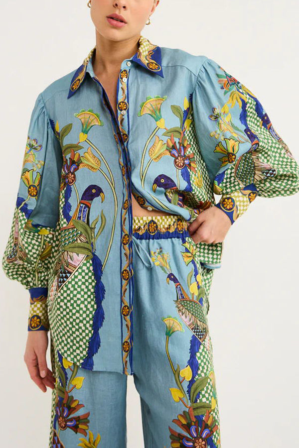 Heaven Bird Balloon Sleeve Shirt